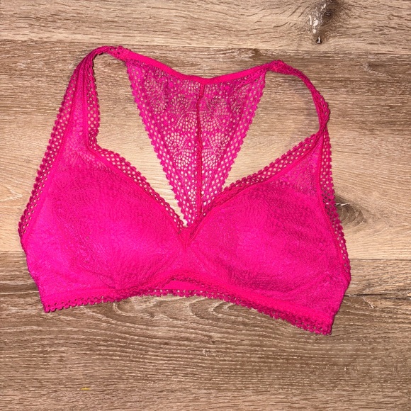 Victoria's Secret Other - Victoria's Secret Hot Pink Lace Bralette